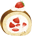 ロールケーキのイラスト